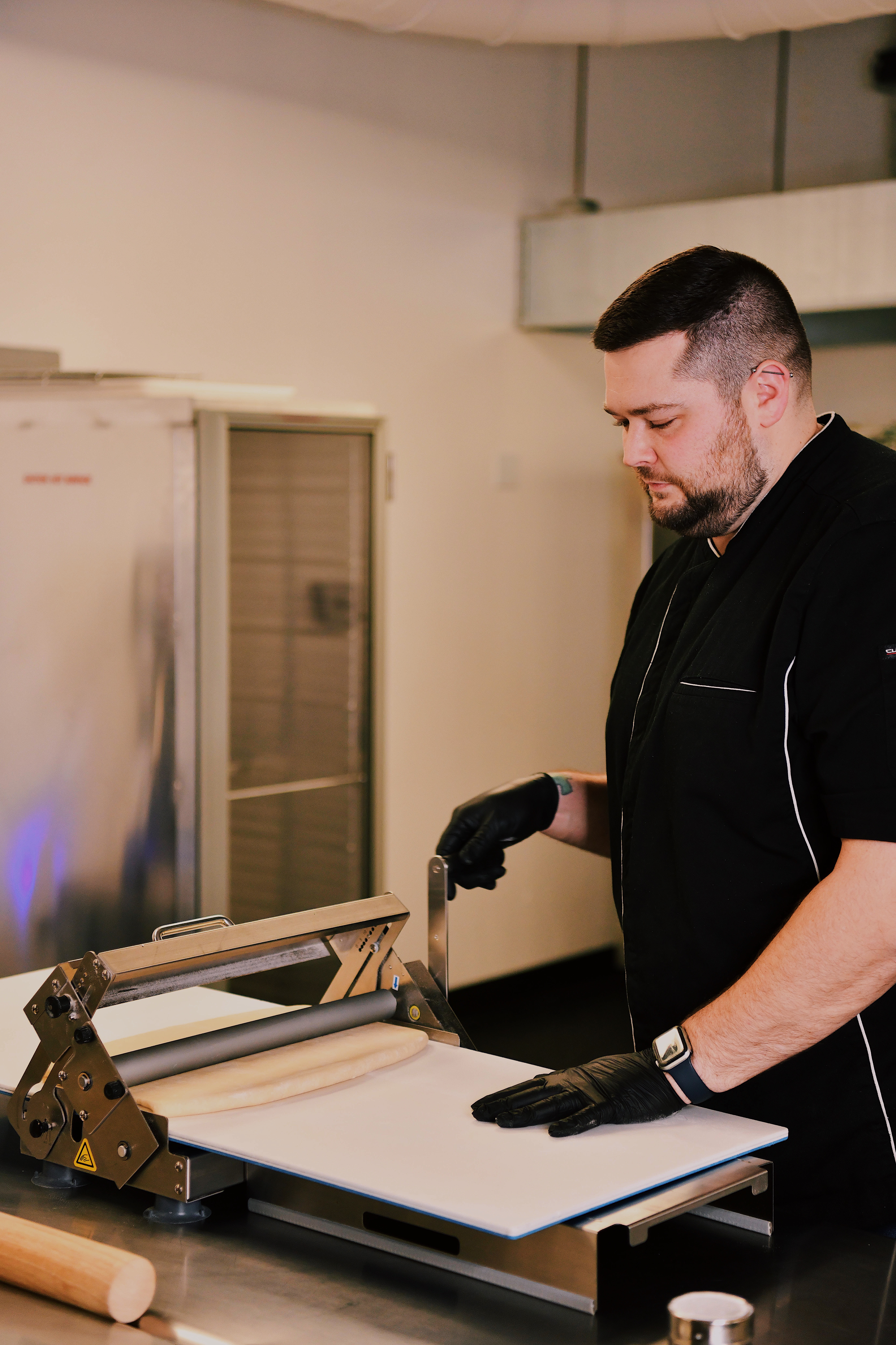 Baker crafting pastries